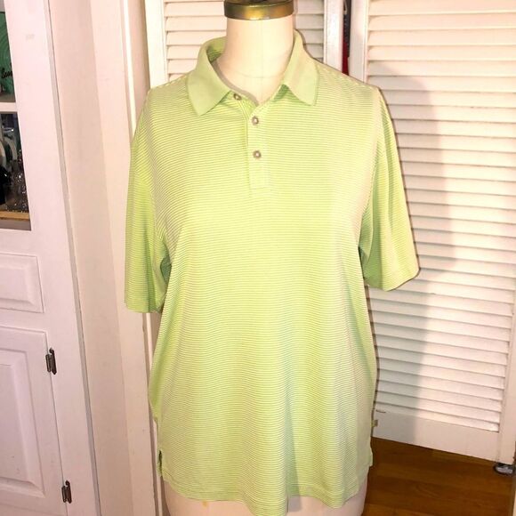 Tommy Bahama Key Lime Green Collared Polo Shirt Large. - Picture 1 of 9